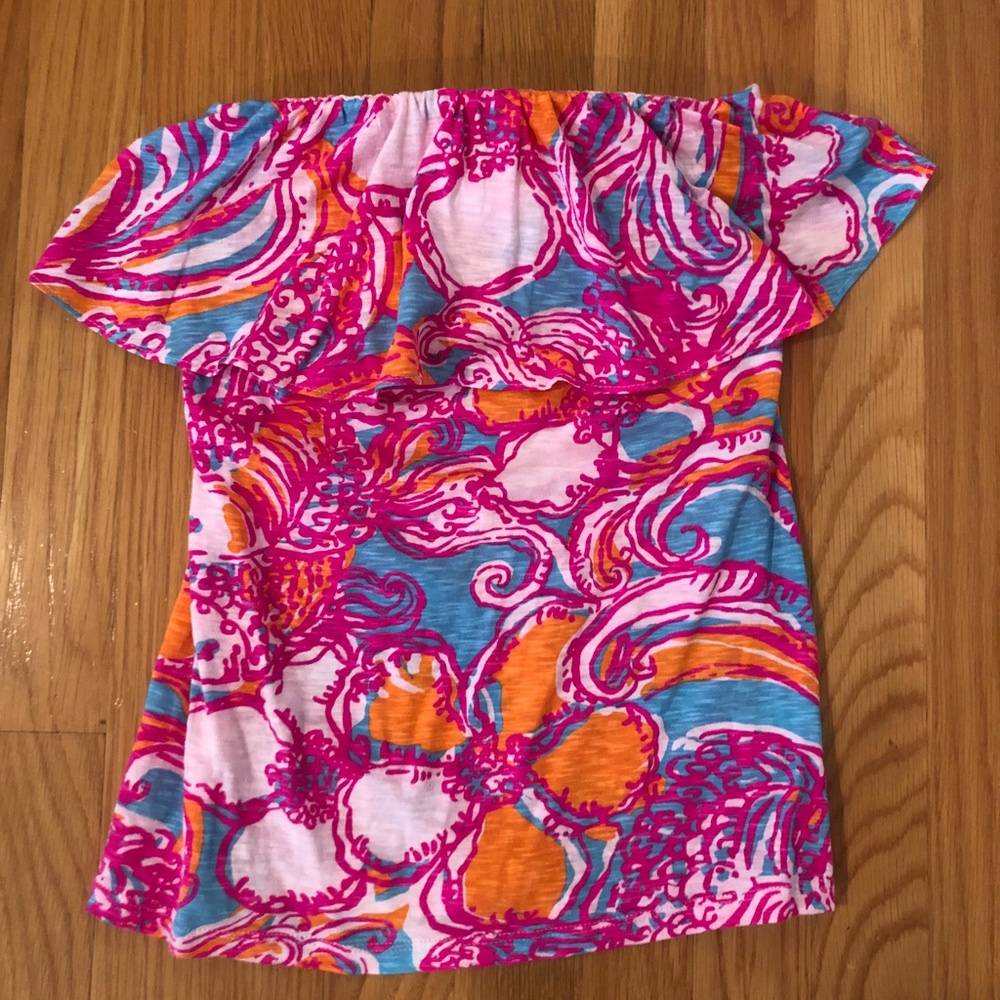 Lilly Pulitzer Ruffle Tube Top